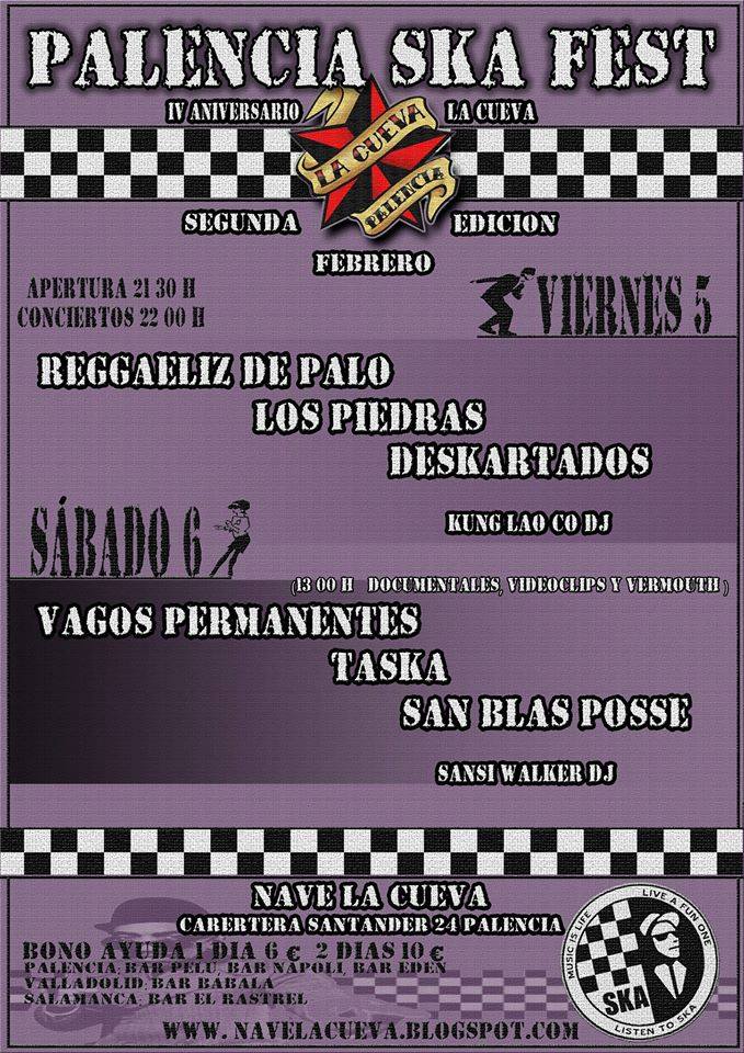 Palencia Ska Fest: Vagos Permanentes + Taska + San Blas Pose + Sansi Walker Dj