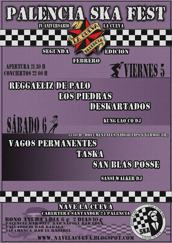 Palencia Ska Fest: Vagos Permanentes + Taska + San Blas Pose + Sansi Walker Dj