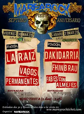 VII Aniversario Marearock: Vagos Permanentes + La Raiz